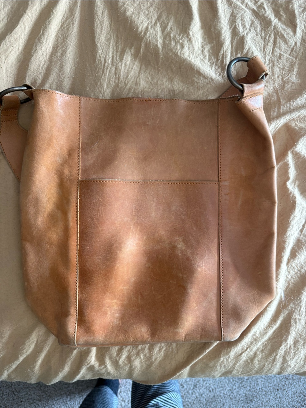 Able Leather Shoulder Bag - Brown
